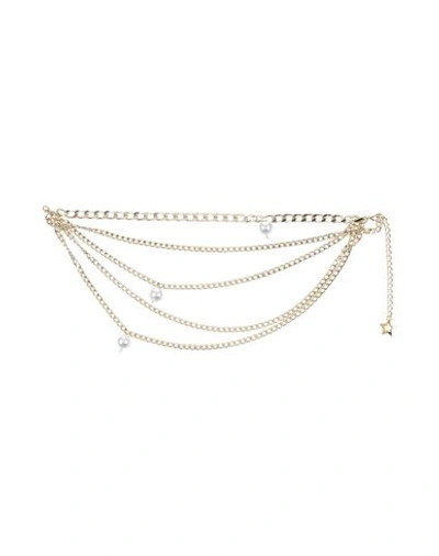Forte Couture Thin Belt In Gold