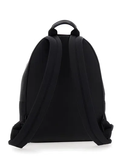 Givenchy Men Black Backpack With Adjustable Shoulder Straps And Logo On Front In Tech Fabric Man In Black