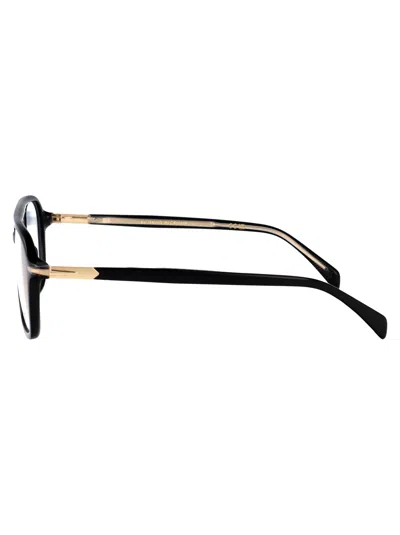 Eyewear By David Beckham Db Rectangular Acetate Eyeglasses In Black