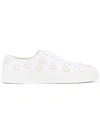 Simone Rocha Floral-embellished Canvas Low-top Trainers In White