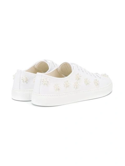 Shop Simone Rocha Bead Embellished Sneakers In White