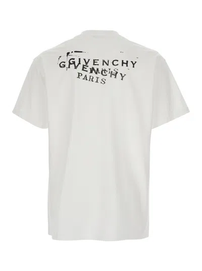 Givenchy Logo-embroidered Cotton T-shirt In White