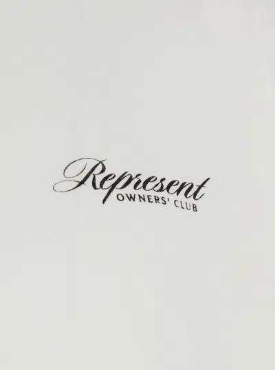 Represent Cotton Owners Club Script T-shirt In White