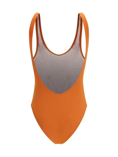 Kristina Ti Open-back One-piece One-piece Swimsuit In Rust