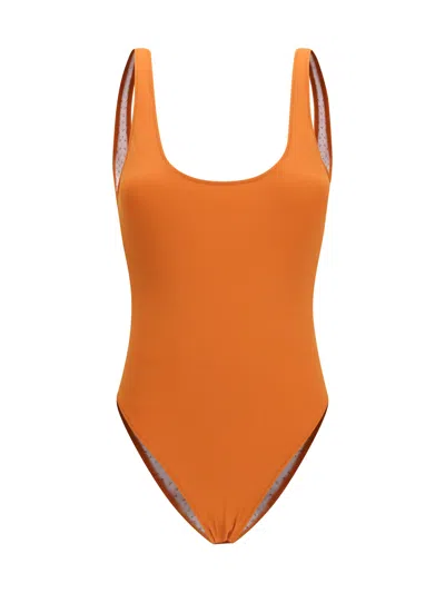 Kristina Ti Open-back One-piece One-piece Swimsuit In Rust