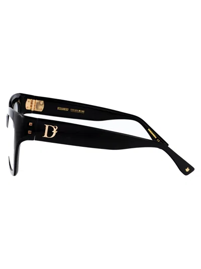 Dsquared2 Black Acetate Eyeglasses In Black