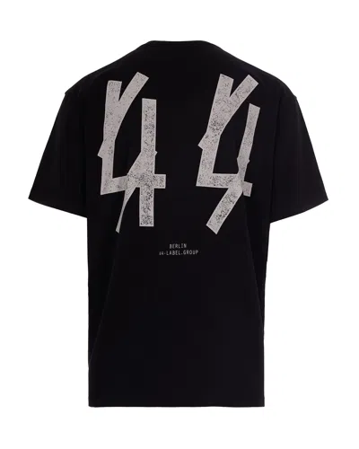 44 Label Group Oversized T-shirt With Unique Stampaint Design In Black