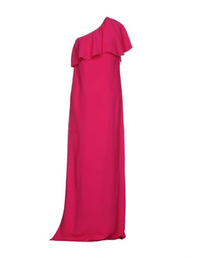 Shop Lanvin Long Dresses In Fuchsia