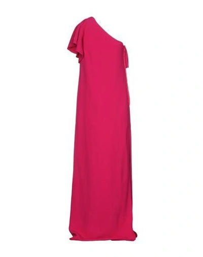 Shop Lanvin Long Dresses In Fuchsia