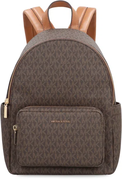 Michael Michael Kors Logo-monogram Pvc Backpack In Brown