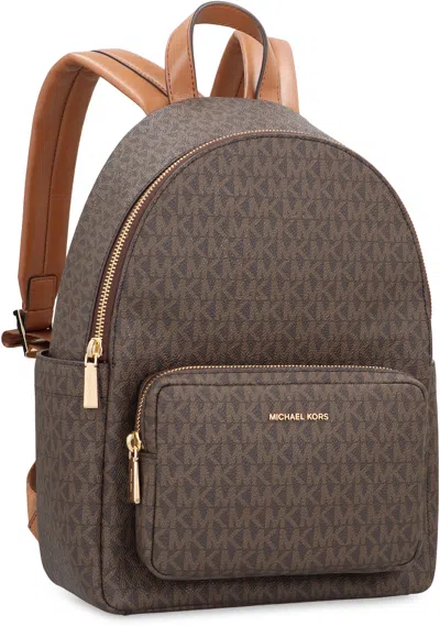 Michael Michael Kors Logo-monogram Pvc Backpack In Brown