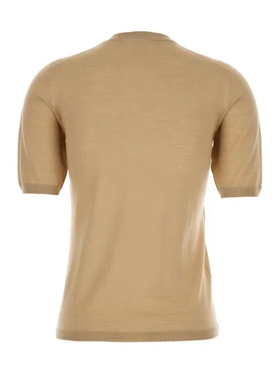 Max Mara Warren Silk And Cashmere Fine Knit Top In Brown