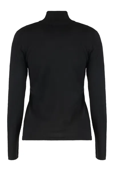 Max Mara Solid Cashmere Turtleneck Sweater In Black