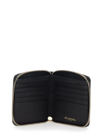 Dragon Diffusion Woven Leather Wallet In Black