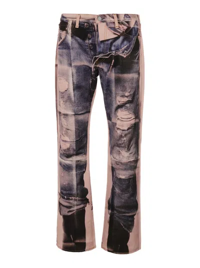 Acne Studios Panelled Denim Jeans In Multi