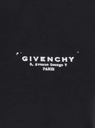 Givenchy Logo-embroidered Cotton T-shirt In Black