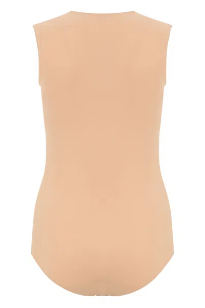 Maison Margiela Elastic Polyamide Bodysuit In Neutral