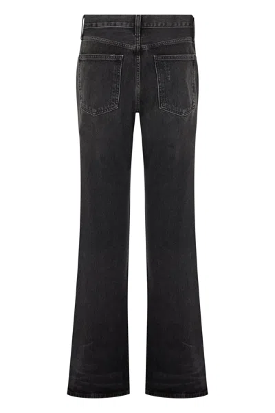 Agolde Flared Denim Jeans In Black