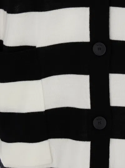 Max Mara Striped Virgin Wool Cardigan In Multi