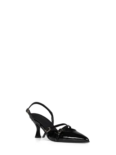 Alohas Black Patent Leather Joelle Slingback Pumps In Black