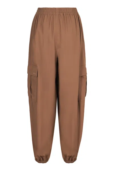 Max Mara Glauco Cargo Pants In Brown