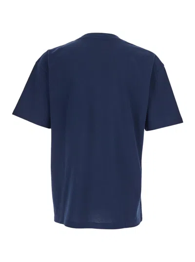 Saint Laurent Cassandre Oversized T-shirt In Blue