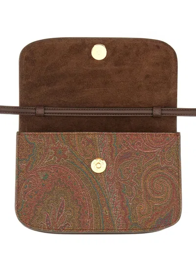 Etro Essential Shoulder Bag In Brown