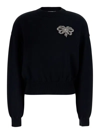 Givenchy Crystal Bow-embroidered Sweater In Black