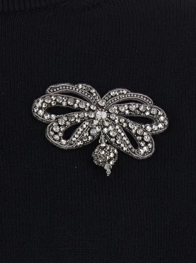 Givenchy Crystal Bow-embroidered Sweater In Black