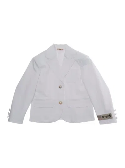 N°21 Single-breasted Blazer In White
