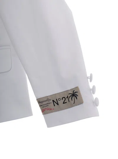 N°21 Single-breasted Blazer In White