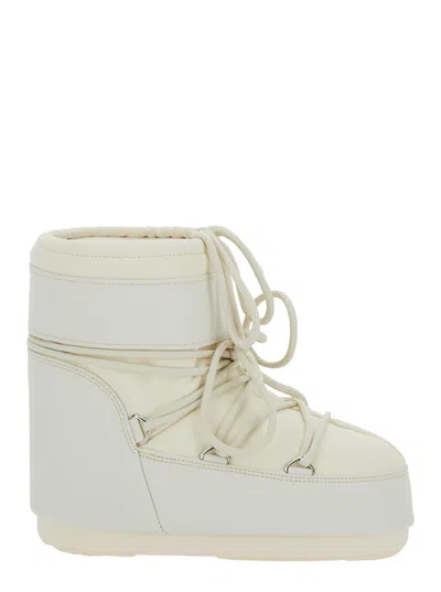 Moon Boot Padded Tech Fabric Snow Boot In White
