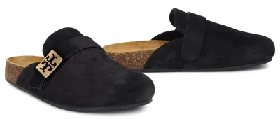 Tory Burch Suede Mule In Black