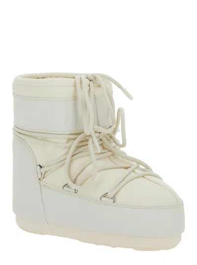 Moon Boot Padded Tech Fabric Snow Boot In White