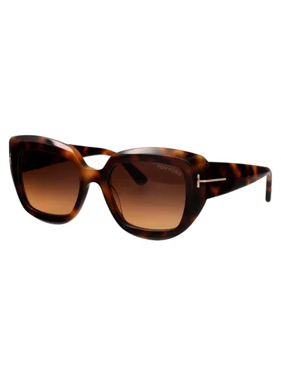 Tom Ford Saltzman 53mm Gradient Butterfly Sunglasses In Multi