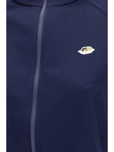 Fiorucci Cropped With Angels Patch Sweatshirt In Blue