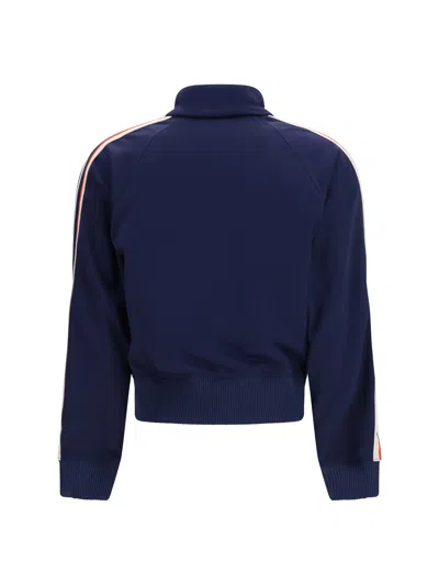Fiorucci Cropped With Angels Patch Sweatshirt In Blue
