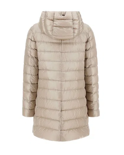 Herno Down-filled A-shape Down Jacket In Neutral