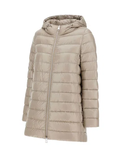 Herno Down-filled A-shape Down Jacket In Neutral