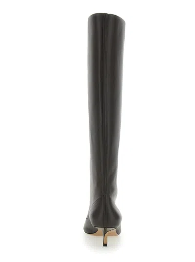 Jacquemus Pointed Toe Leather Boot In Brown