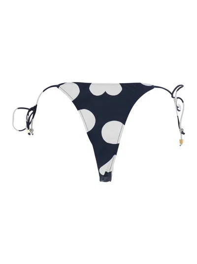 Jacquemus Polka-dot Triangle Bikini In Blue