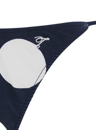 Jacquemus Polka-dot Triangle Bikini In Blue