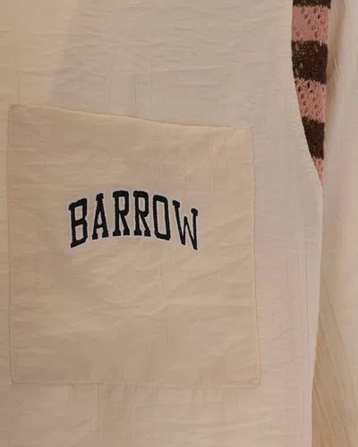Barrow Bowling Collar Viscose Shirt In Neutral