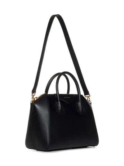 Givenchy Structured Leather Top Handle Bag In Black