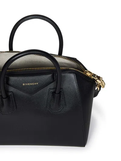 Givenchy Structured Leather Top Handle Bag In Black