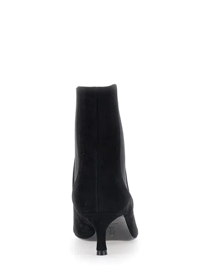 Pollini Suede Ankle Boot In Black