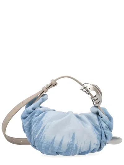 Diesel Blue Cotton Polyester Polyurethane Thermoplastic Polyurethanes Shoulder Bag In Blue