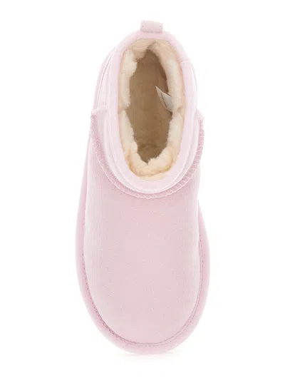 Ugg Shearling-lined Leather Boot In Pink