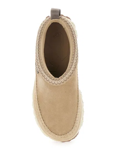 Ugg Suede Platform Slipper In Beige