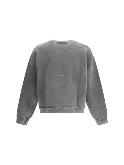 Acne Studios Logo Patch Sweatshirt In Gray